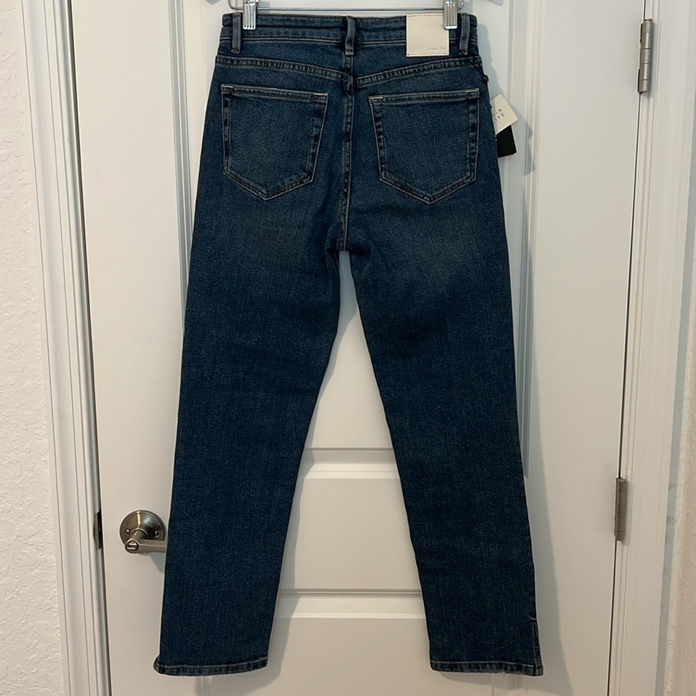 Massimo Dutti High Rise Straight Leg Ankle Jeans NWT US 2 - Picture 4 of 13